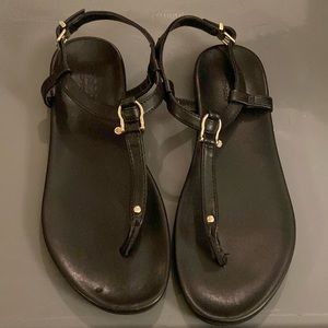 Sperry black leather sandals